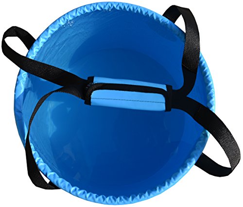 Freegrace Collapsible Bucket with Mesh Tool Pocket - 10L, 16L & 23L Portable Folding Water Container - Heavy Duty 500D Tarpaulin, BPA-Free Wash Basin for Camping, Fishing, RV, and Car Washing