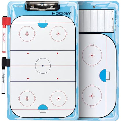 GoSports Premium Dry Erase Coaches Clipboards – Basketball, Baseball, Football, Soccer, Hockey, Volleyball, Lacrosse - color: Hockey