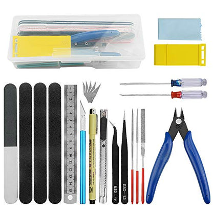 Professional 20 PCS Model Tools Craft Set - Hobby Building Tools Kit for Gundam Car Model Building Repairing and Fixing