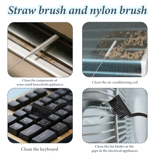15pcs Crevice Cleaning Brush, Hard Bristle Brushes, Grout Cleaner Brush Household Cleaning Supplies, Gap Brush for Kitchen Bathroom Sink and Dead Corners