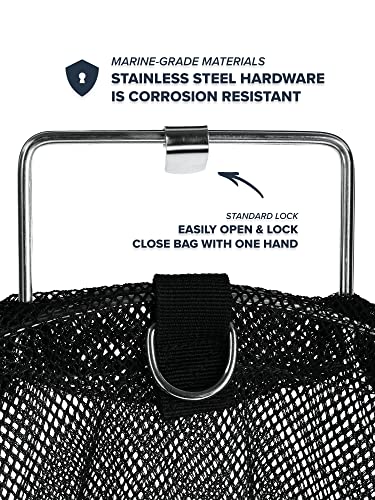 Nylon Mesh Game Bag with Locking Steel Handles