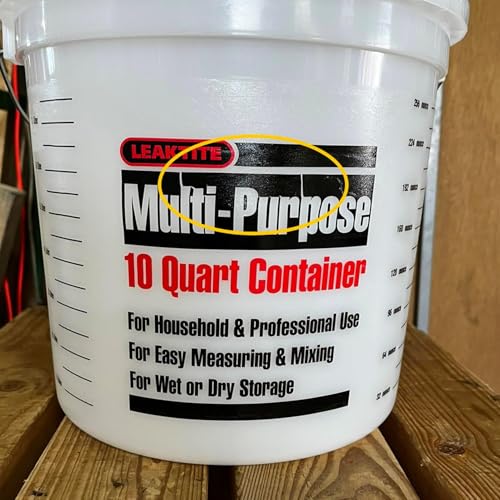 Leaktite 10 Qt. Clear Plastic Bucket with Measuring Increments - 1 Each