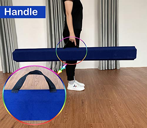 Marfula 6 FT / 8 FT / 9 FT Folding Gymnastics Beam Foam Balance Floor Beam - color: Blue, size: 9 Ft
