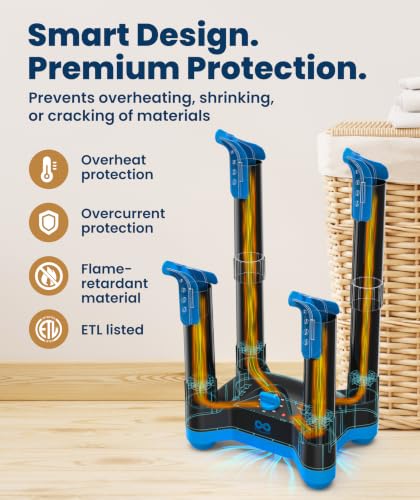 Everlasting Comfort Boot Dryer for Work Boots, Quiet Shoe Dryer, 2 Pair | Portable Shoe Dryer with Timer, Compact Design, For Boots, Sneakers, Gloves & Winter Gear, Shoe Warmer, Glove Dryer - size: 2 Pair