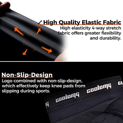 COOLOMG Football Forearm Pad with Stick Grips - color: Black Pair, size: Small
