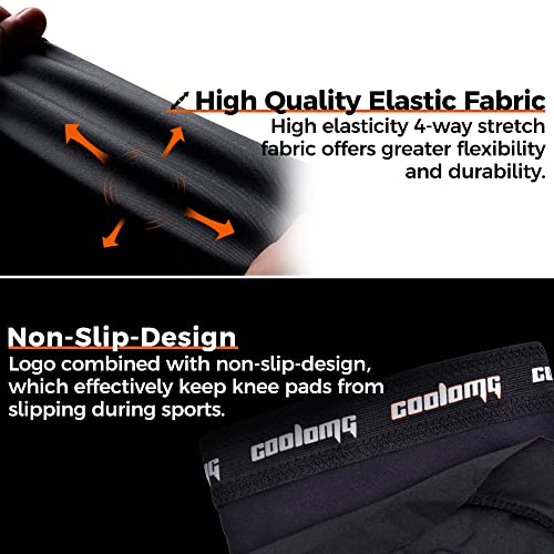 COOLOMG Football Forearm Pad with Stick Grips - color: Black Single, size: Small