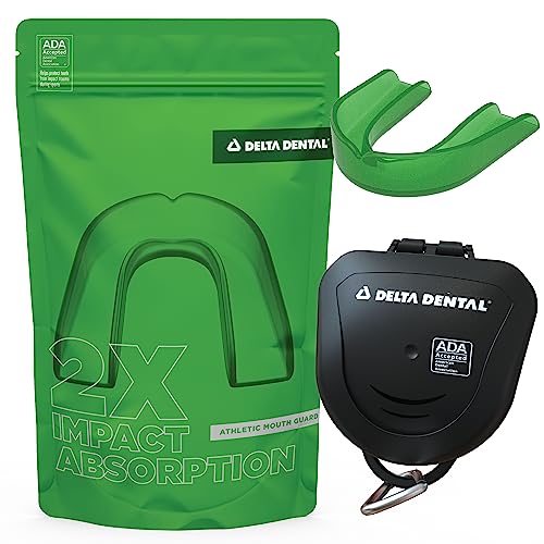 Mouth Guard, ADA Accepted, 1-Pack Plus Case, Youth Green - color: Green, size: Youth