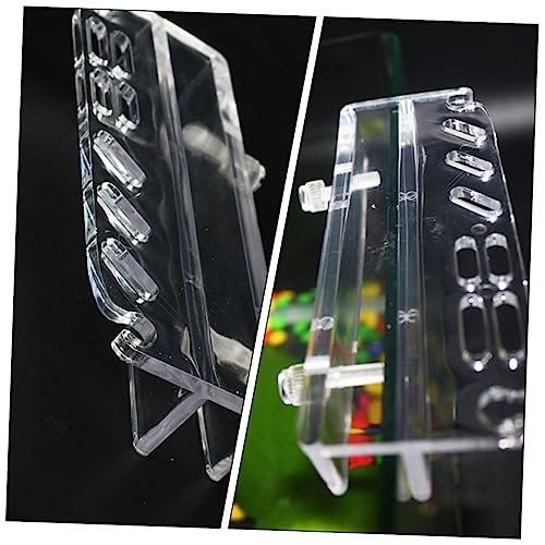 Totority Acrylic Aquarium Tool Holder Lightweight Wall-Mounted Storage Rack for Fish Tank Cleaning Tools and Plant Maintenance Compact Organizer Easy Installation and Removable Design