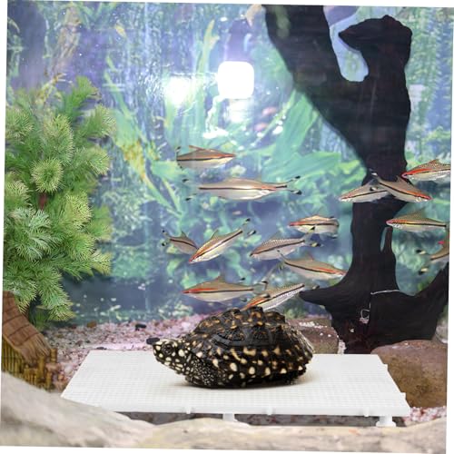 Yardwe 1set Aquarium Divider Mesh Panel for Fish Tank Isolation Reusable and Easy to Install for Fish and Turtle Basking Platform Includes Support