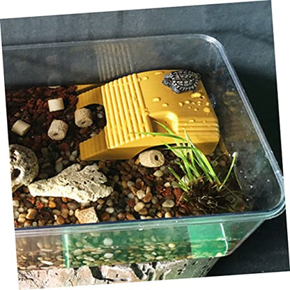 2pcs Turtle Climbing Platform Yellow Wax Basking Stand for Aquatic Turtles Easy to Clean Material for Tanks and Aquariums and Climbing Dock