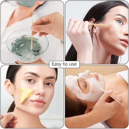 1200 Pcs Wooden Wax Sticks Small Wax Spatulas Applicator Wood Craft Sticks for Body Hair Eyebrow Lip Nose Brow Removal