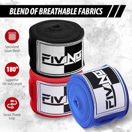 Boxing Hand Wraps Inner Gloves for Men Women(180 Inch) - color: Black
