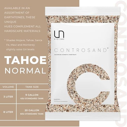 Ultum Nature Systems Controsand Tahoe Aquarium Sand (8L) - Aquarium Sand for Freshwater Tank - Substrate for Live Freshwater Shrimp - Substrate for Planted Aquarium - Versatile Aquarium Substrate