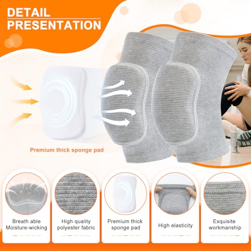 Volleyball Knee Pads for Girls Women Men Youth Kids Knees Protective - color: Gray, size: Large