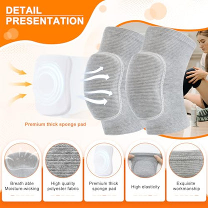 Volleyball Knee Pads for Girls Women Men Youth Kids Knees Protective - color: Gray, size: Small