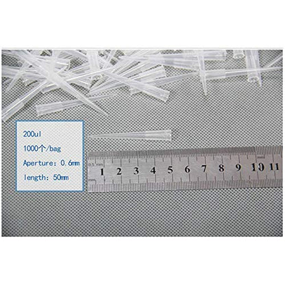 200ul Pipette Tips - Universal Pipette Tips - Clear White,1000 Pcs/Bag - size: 200ul - 1000 Pcs/Bag