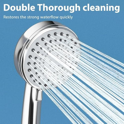 Shower Head Cleaning Brush for Small Hole,Multifunctional Shower Head Cleaner Tool Anti-Clogging Nozzle with Storage Boxes, Showerhead Cleaning Brushes Picks for Household Bathroom, White