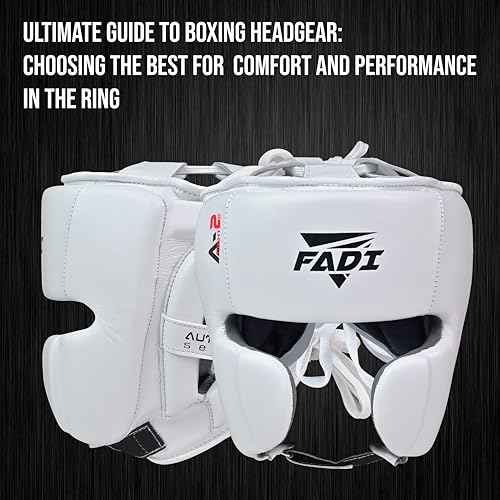 Authentic Series A2 Boxing Headgear - Premium Leather Head Guard for Kids and Adults in MMA, Kickboxing, Muay Thai, Karate, Martial Arts, and Taekwondo - color: White, size: Small-Medium