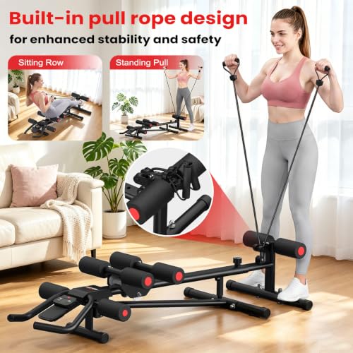 RELIFE REBUILD YOUR LIFE AB Workout Machine Adjustable Ab Trainer Machine - color: Black-1