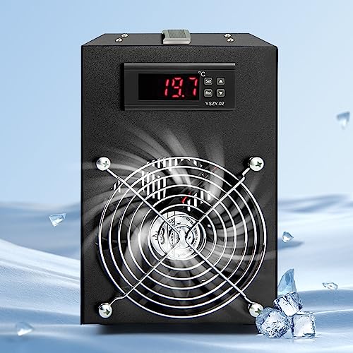 Aquarium Chiller Water Fish Shrimp Tank Cooler Cooling Machine Constant Temperature System Digital Tube Code Display Screen for Aquariums Seafood Markets Supermarkets Aquaculture (60L/15Gal)