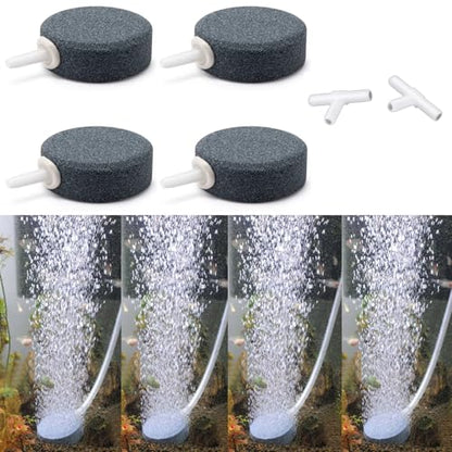 1.6 Inch Air Stone, Aquarium Air Stone, Air Stone for Fish Tank and Hydroponics Air Pump