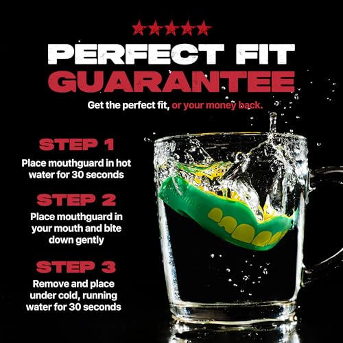 SAFEJAWZ Ogre Mouth Guard, Youth Dual Layer Mouthguard with Case - color: Ogre, size: Junior (<11)