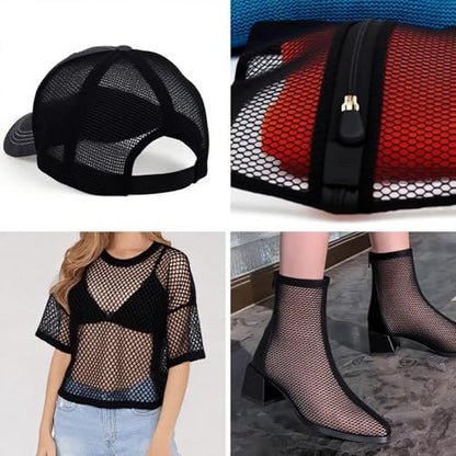 59 X 39 Inch Black Mesh Fabric Soft Mesh Netting Slightly Stretchy Nylon Netting Fabric for Sewing Projects Shopping Meshs Bag Backpack Pocket and Straps and Nettings Clothes
