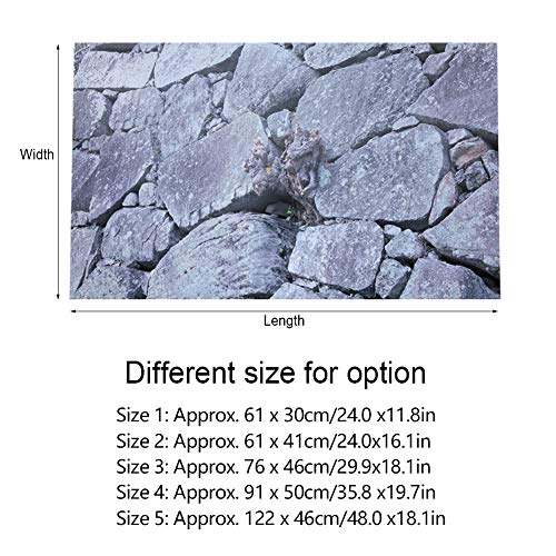 Fish Tank Background Sticker, Self Adhesive Rock Design for Aquariums Reptile Tanks 10 Gallon 24-48 Inch Sizes (61 * 30cm) - size: 61*30cm