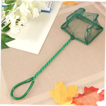 LIOOBO 4pcs 4 Inch Portable Fish Net for Aquarium Skimmer Net Fish Tank Mini Handle