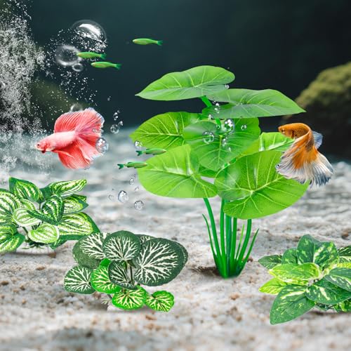 12 Pcs Betta Fish Tank Decor，Silk Aquarium Plants Green Fish Tanks Decoration Plants, Aquarium Decorations Green Plants - size: 12 Pcs Silk Aquarium Plants（Style A）