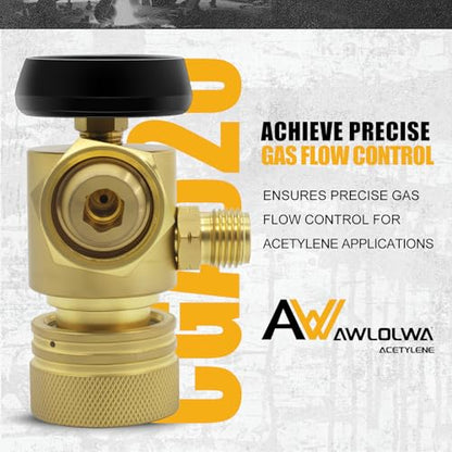 AR-B CGA520 B Tank Acetylene Regulator, Matching Turbo Style Acetylene Kit, Air Acetylene