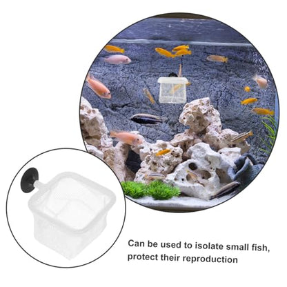 Yardwe 5pcs Fish Breeding Net with Suction Cups Versatile Aquarium Separator for Betta Shrimp Durable Fine Mesh Design Easy to Install Fits Various Tank