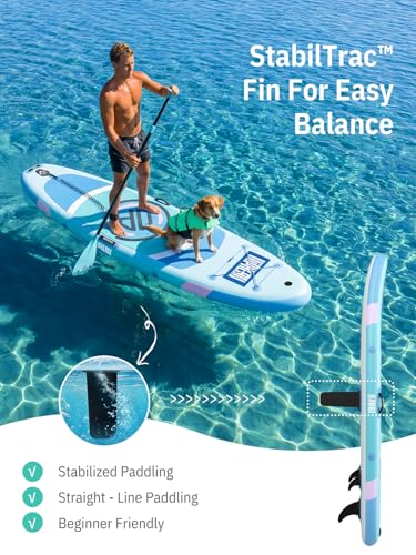 Niphean 10' Inflatable Paddle Board, Ultra-Light SUP for Beginners - color: Blue