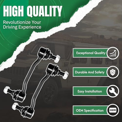 2PCS Front Stabilizer Sway Bar End Links Fit for Hyundai 2006 2007 2008 2009 2010 2011 Azera, 2006 2007 2008 2009 2010 Sonata, Compatible With Kia 2007 2008 2009 Amanti w/3.8L K80949 - size: K80949 X2
