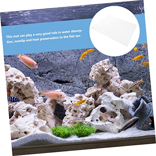 TOYANDONA Reptile Terrarium Cushioning Mat Shockproof Fish Tank Pad Thickened Nonslip Bottom Mat for Aquariums for Heat Preservation and Absorption White - color: White
