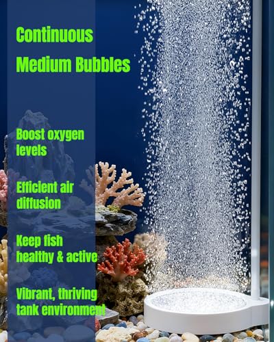 Pawfly Air Stone for Aquarium, 2" Fish Tank Bubbler, Fish Tank Air Stone, Aquarium Bubbler for Air Pump, Oxygen Bubble Diffuser for Bucket, Small Pond & Hydroponics, White