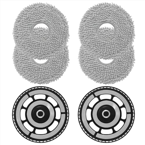 (6 Pcs) Mop pad Bracket kit Compatible with Roborock Saros 10R,Saros Z70 Robot,mop Holders,Mop Bracket,Mop Cleaning Tray Bracket，2 mop pad Brackets,4 Mop Pads,Mop Pad Plate，mop Holders