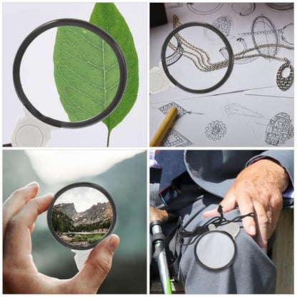 2pcs Portable Neck Hanging Magnifying Glass for Coins Maps and Jewelry Lightweight Design Enhanced Clarity for Prints and Detailed Observations