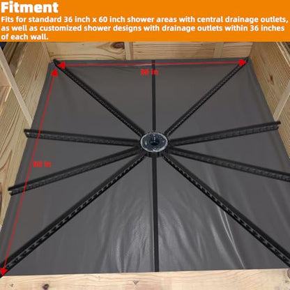 Shower Pitch Kit for Quick Install Sloped Shower Pan,Shower Slope Kit for Shower Floor Mortar Bed with Water Drainage Slope,Pre Sloped Shower Pan Kit with Center Ring and 10 Float Sticks System - style: 1PCS Center Ring + 10PCS Shower Pan Tapered Float St