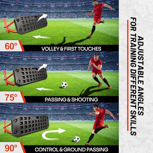 PLAYAPUT 6-in-1 Soccer Rebounder Board - Dual Surface Adjustable Angle