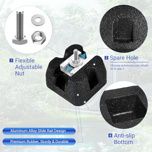 4 Pack Mini Split Floor Mount Base | Air Conditioner Base for 7,000–60,000 BTU | Anti-Vibration Mini Split Base, UV & Waterproof Condenser Support for Outdoor HVAC Units