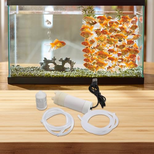 5V Self-Priming Water Pump USB Powered Vacuum Pump with 4L/Min Flow Plastic Housing Compact Portable Design for Aquarium Cleaning, Balcony Irrigation, Camping and Outdoor(1 Meter) - size: 1 Meter