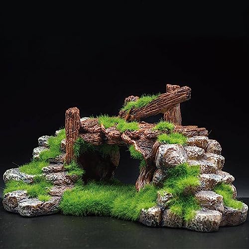 Aquarium Decoration Resin Tree Bridge Ornament for Desktop Living Room Decor
