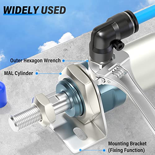TAILONZ PNEUMATIC Male Elbow 6mm Tube OD x 1/8 Inch BSP 90 Push to Connect Fittings PL6-01 (Pack of 10) - size: 6mm OD 1/8''BSP