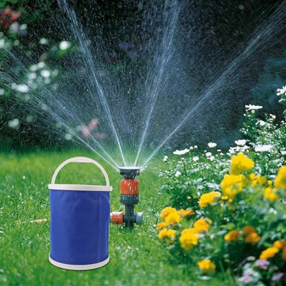 OSALADI Water Bucket Handle Portable Folding Camping Container for Fishing Car Washing and Outdoor Activities and Multi-Purpose Utility Bucket Storage Pouch