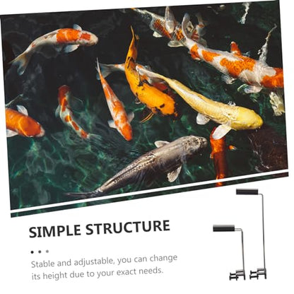 2pcs Adjustable Fish Tank Light Riser Stable Aquarium Lamp Bracket for Easy Installation Height Options for Aquatic Plants and Lighting
