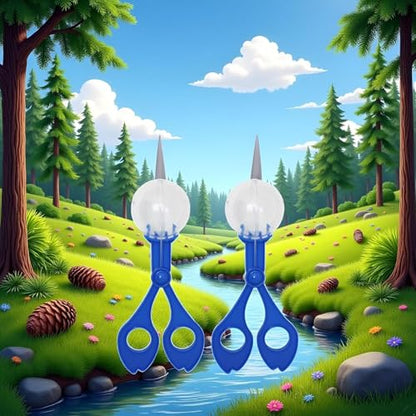 2-Pack Nature Exploration Tools - Ergonomic Scoopers and Clamps for Field Research and Outdoor Activities, Durable Plastic Design with Non-Slip Grip