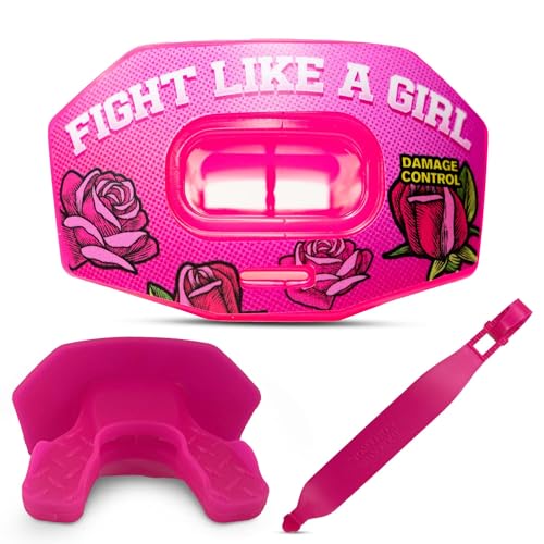 DAMAGE CONTROL Youth Football Mouth Guard – Fight Like Girl - color: Fight Like Girl