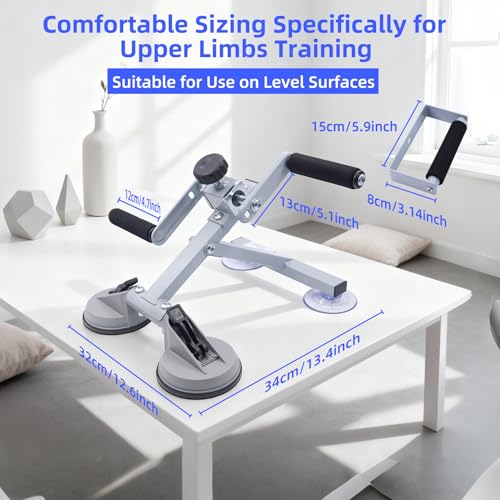 Hand Cycle for Physical Therapy, 4 Modes Arm Bicycle Exerciser | Portable Tabletop Hand Bicycle Exerciser, Adjustable Resistance, for Arm/Shoulder/Wrist(with Rehab Gloves, Extra Handle) - color: 4 Functions
