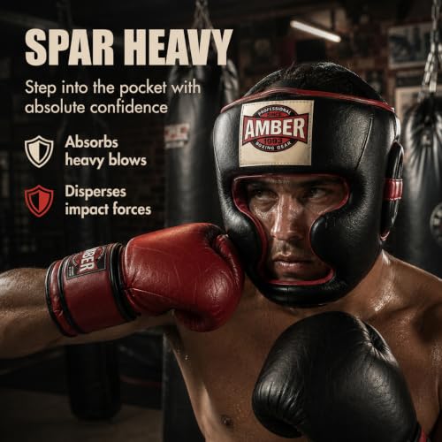 Amber Fight Gear Deluxe Headgear - size: Large